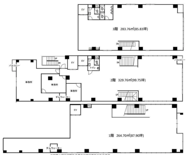 第15イチオク1F〜3F 間取り図