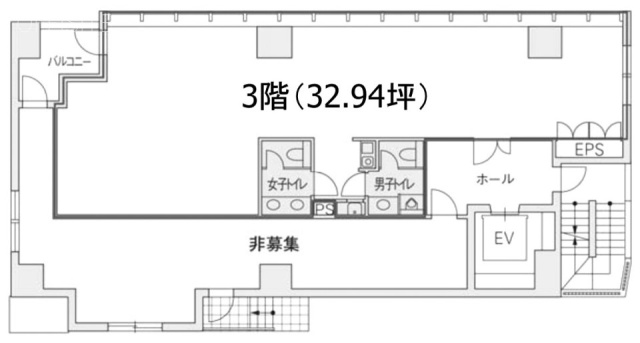 赤坂二丁目ビル3F 間取り図