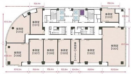 ワテラスアネックス1307 間取り図