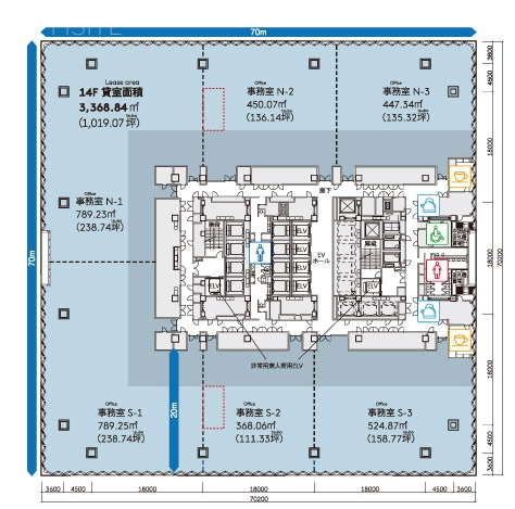 東京ガーデンテラス紀尾井町14F 間取り図