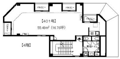 クレッセントビル4F 間取り図
