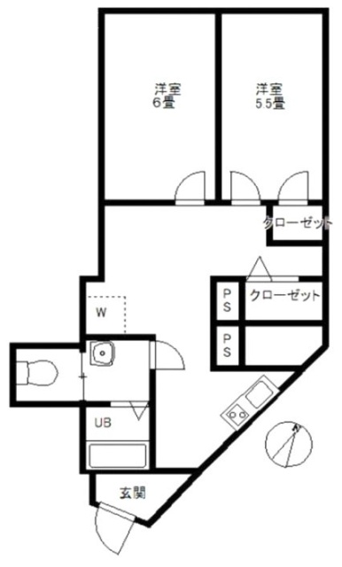山六ビルB 間取り図