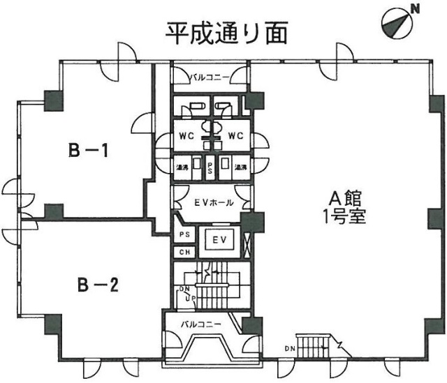 茅場町三協ビルB-1 B-2 間取り図