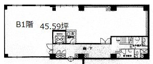 神楽坂MビルB1F 間取り図