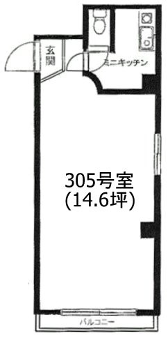 ニュー渋谷コーポラス305 間取り図