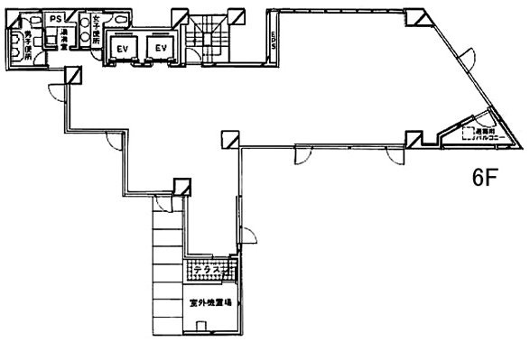 代々木フォレストビル6F 間取り図