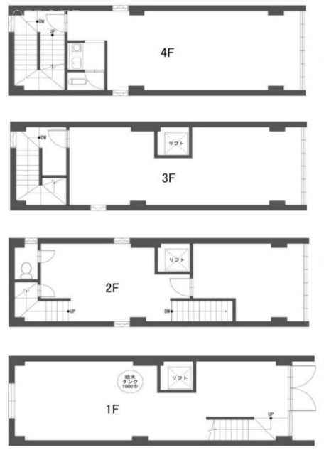 アミティエ御茶ノ水1F～4F 間取り図