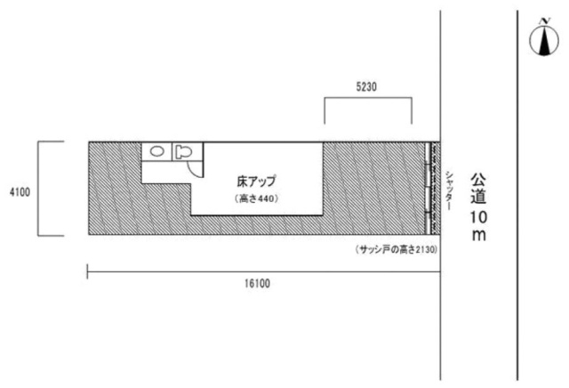 西三筋倉庫Ⅱ1F 間取り図