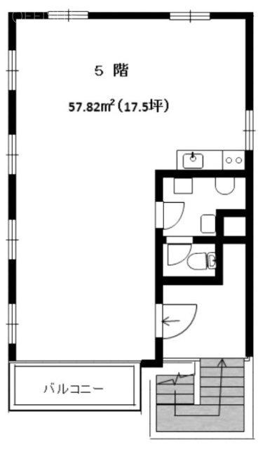 コーデン上野ビル5F 間取り図