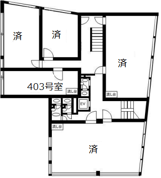 小島(旧館)ビル403 間取り図