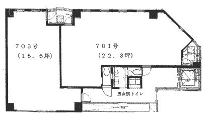 タウンウエストビル701 間取り図