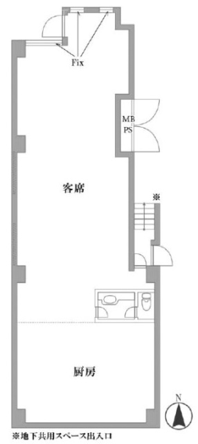 アイレスト新宿西落合ビル1F 間取り図