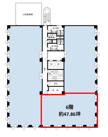千葉ウエストビル6F 間取り図
