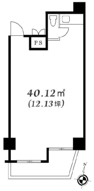 アクティブ新宿3F 間取り図