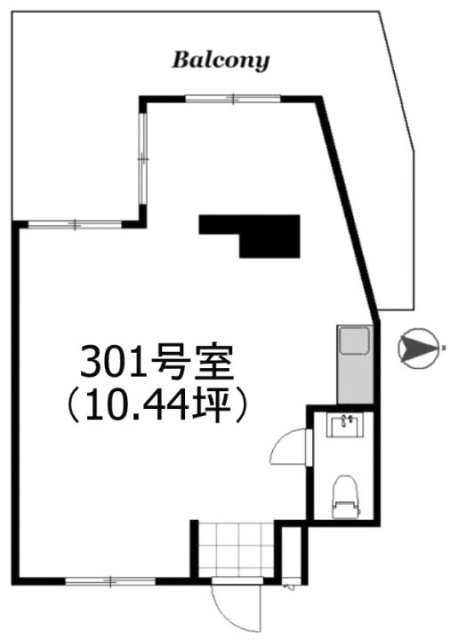 自由が丘スカイビル301 間取り図