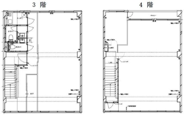ICA3ビル3F～4F 間取り図