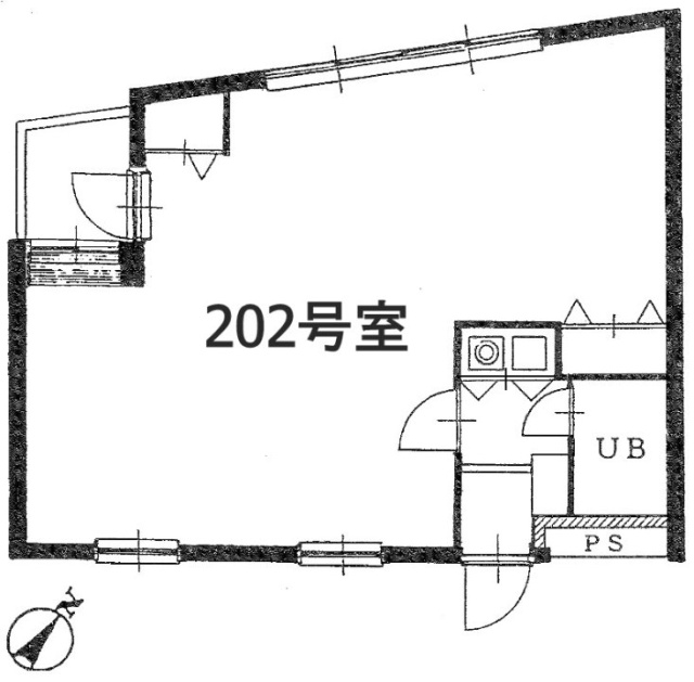 カームコート初台202 間取り図