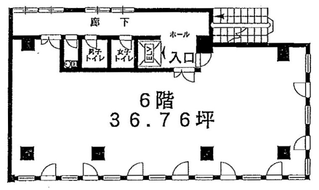 サンケエホワイトビル6F 間取り図