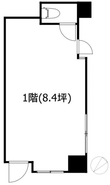 グレース中ノ橋ビル1F 間取り図