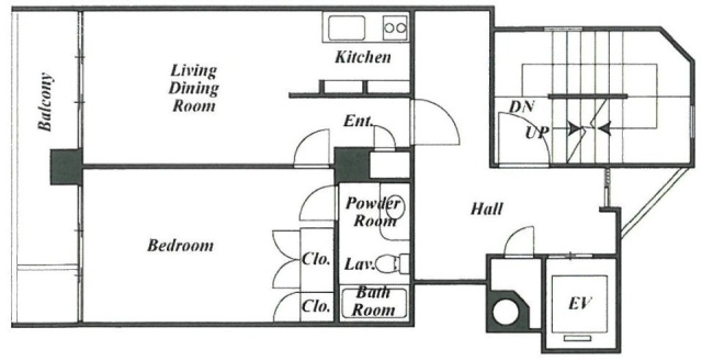 赤坂カムフィーホームズB 間取り図