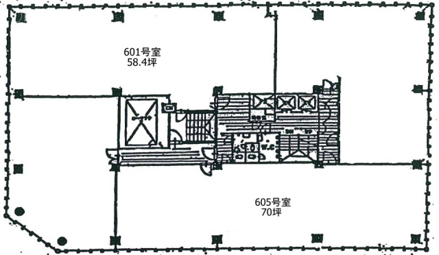 オフィスコオフィス信濃町605-606 間取り図