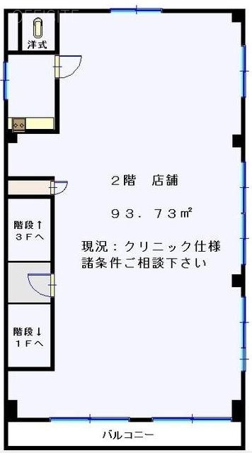 サンフラットあけぼの伊勢佐木ビル2F 間取り図