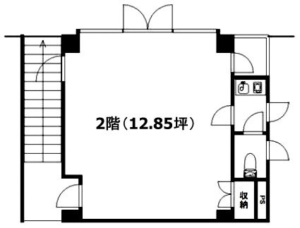 アリエスカネコビル2F 間取り図