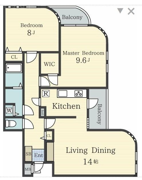 アポロホール&ルナハウス105 間取り図