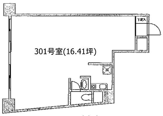 高田馬場ヒルサイドパレス301 間取り図