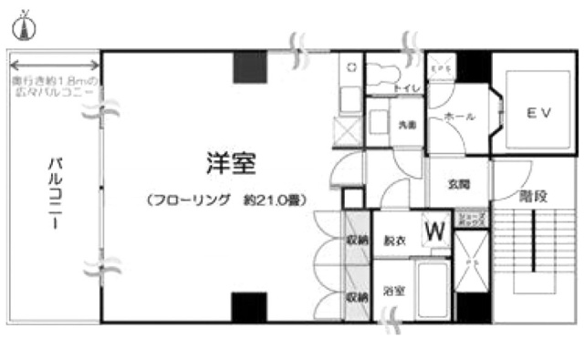 ヒロビルディングⅡ9F 間取り図