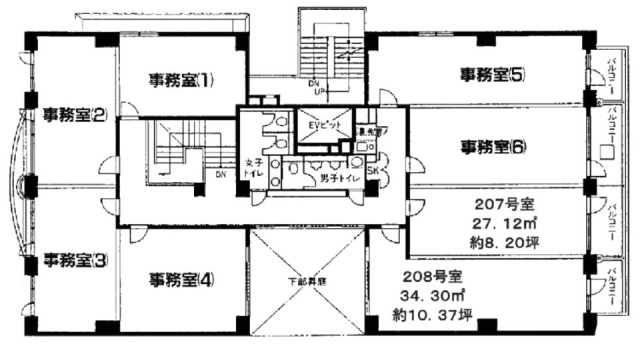 藤和シティコープ錦糸町ビル207 間取り図