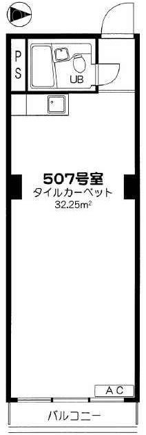 プリメーラ道玄坂507 間取り図