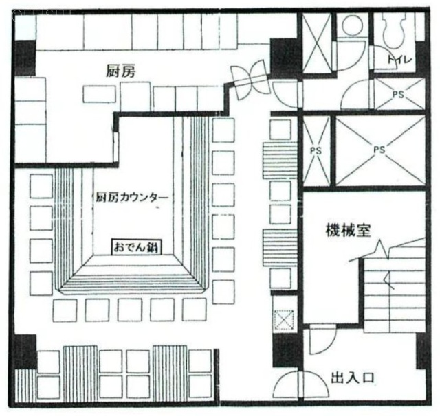 東銀2ビルB1F 間取り図