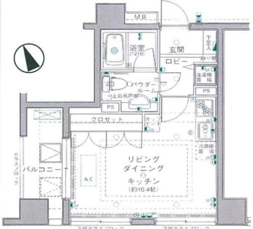 アクシア代々木503 間取り図