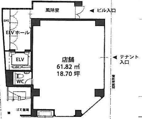 DeLCCS Kanda(デルックス神田)1F 間取り図