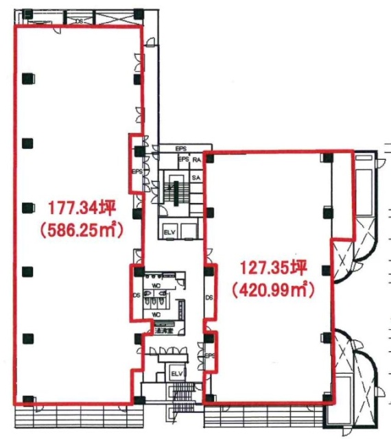 Daiwa赤坂ビル5F 間取り図