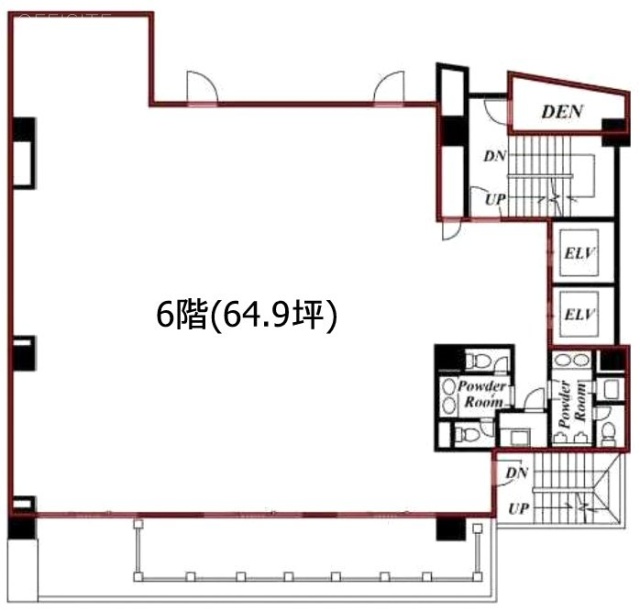 プレミア道玄坂6F 間取り図