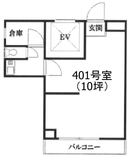 麹町グリーンビル401 間取り図