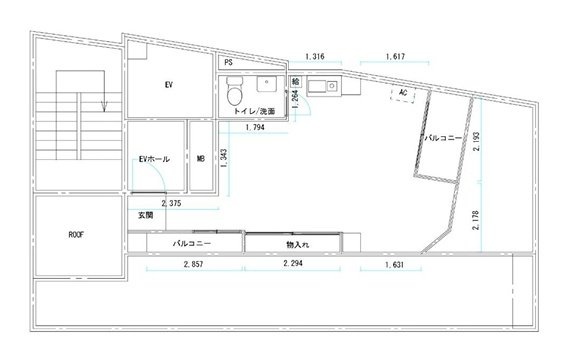 まるべりーひらかわ7F 間取り図