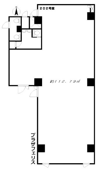 プラザフェリスオンダ202 間取り図