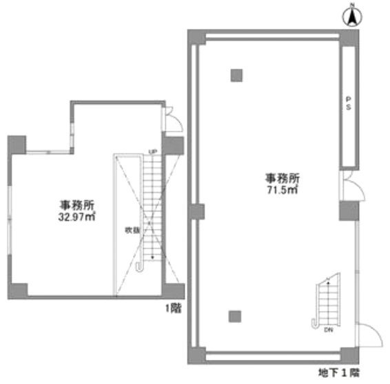 アトリウム青山ビルB1F~1F 間取り図