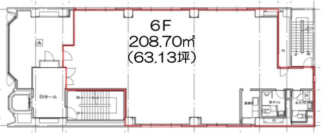 いちご調布駅前ビル6F 間取り図