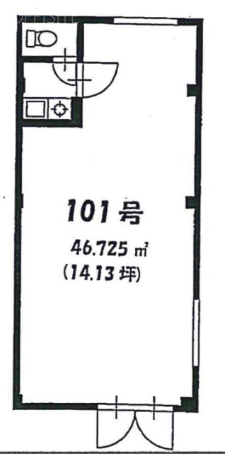 ベルハイムイマズⅡビル1F 間取り図