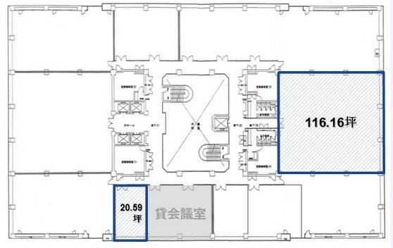 新溝ノ口ビル5F 間取り図