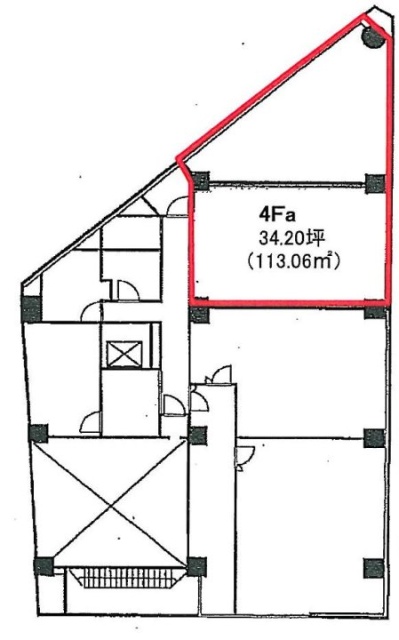 北千住VビルA 間取り図