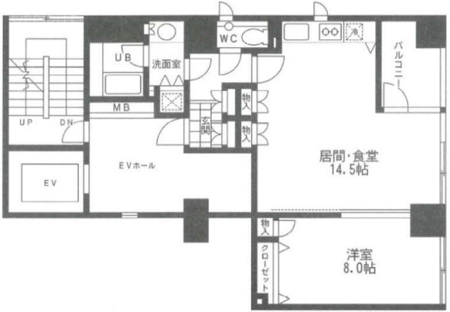 プレイアデ虎ノ門902 間取り図