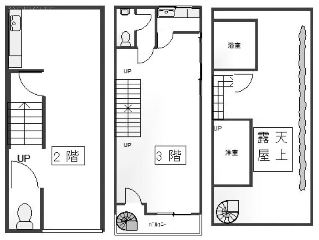 田中ビル2F～3F 間取り図