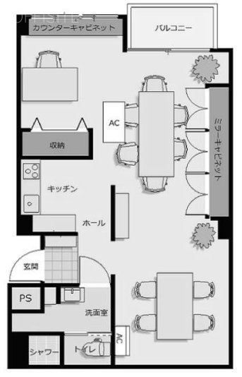 シャトー青山第1302 間取り図