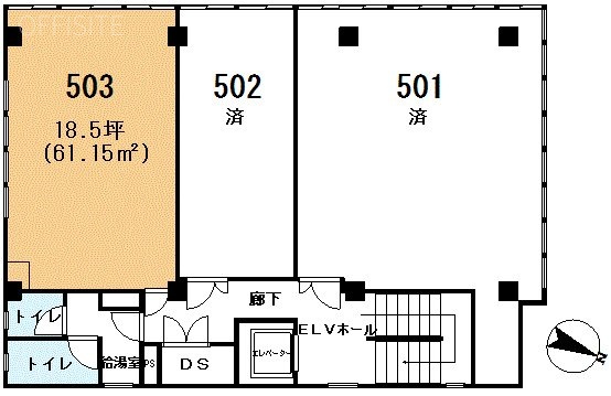 第1東ビル503 間取り図