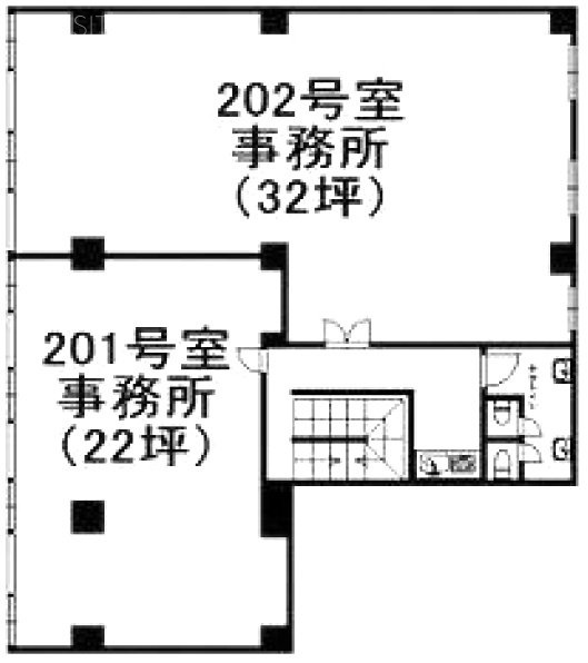 八木ビル202 間取り図